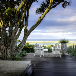 deck with sea views