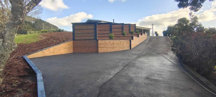 Hard Landscaping example using Wood